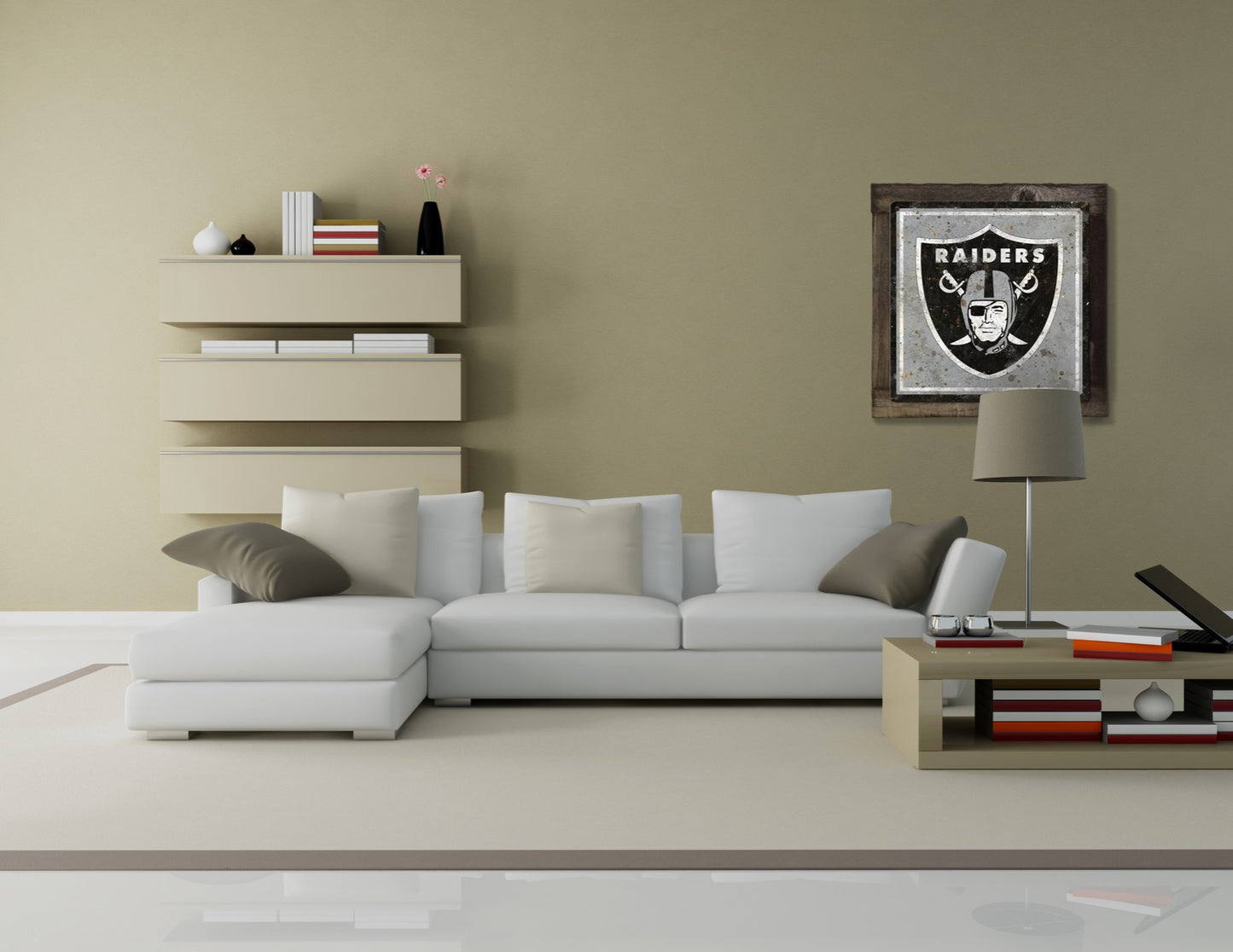 Raiders Wall Art, Metal Sign, NFL