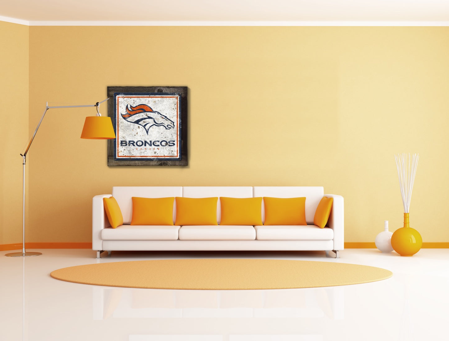 Denver Broncos Wall Art, Metal Sign, NFL