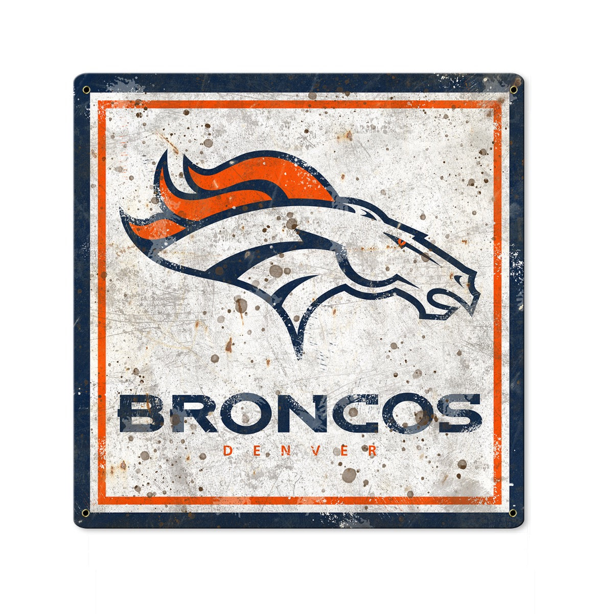 Denver Broncos Wall Art, Metal Sign, NFL