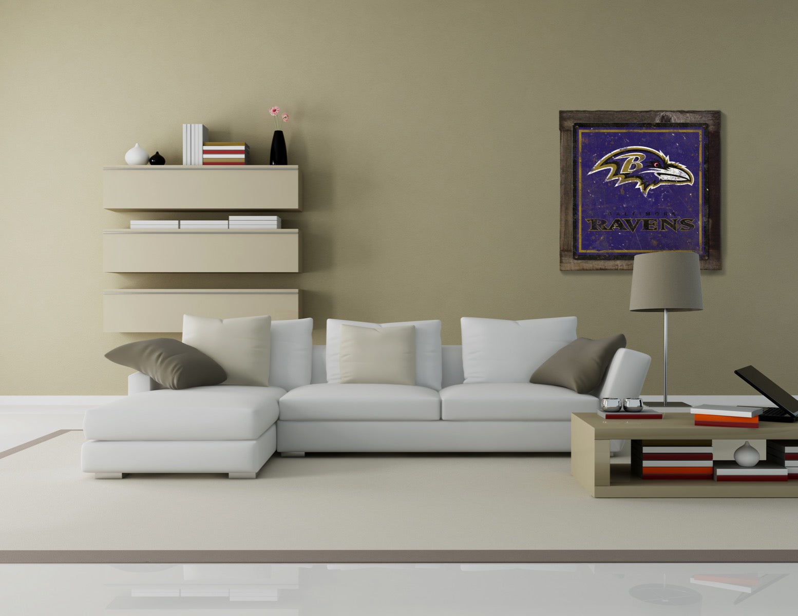 Baltimore Ravens Wall Art, Metal Sign, NFL
