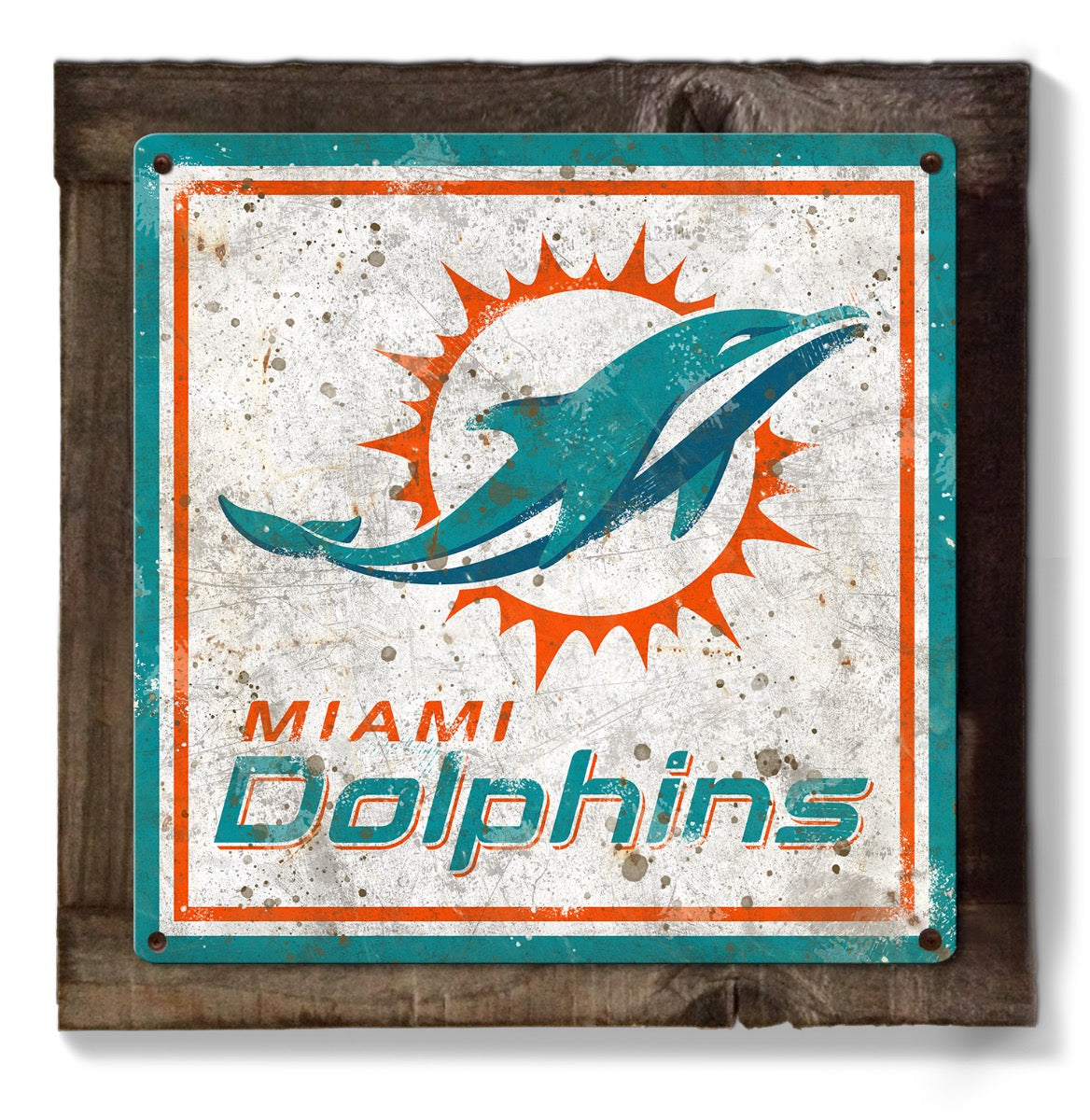 Miami Dolphins Wall Art, Metal Sign, NFL