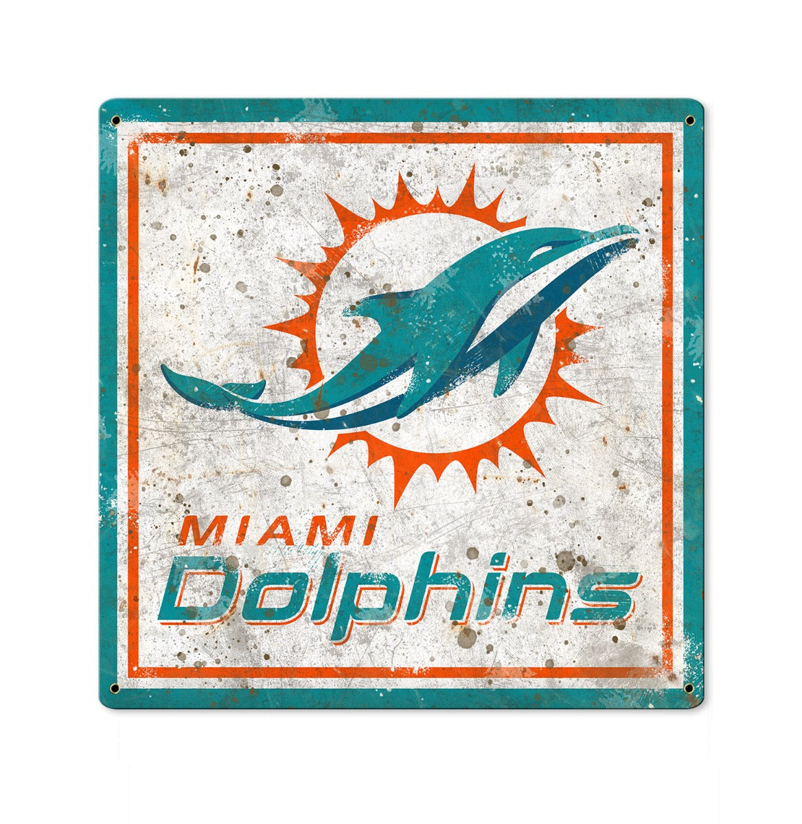 Miami Dolphins Wall Art, Metal Sign, NFL