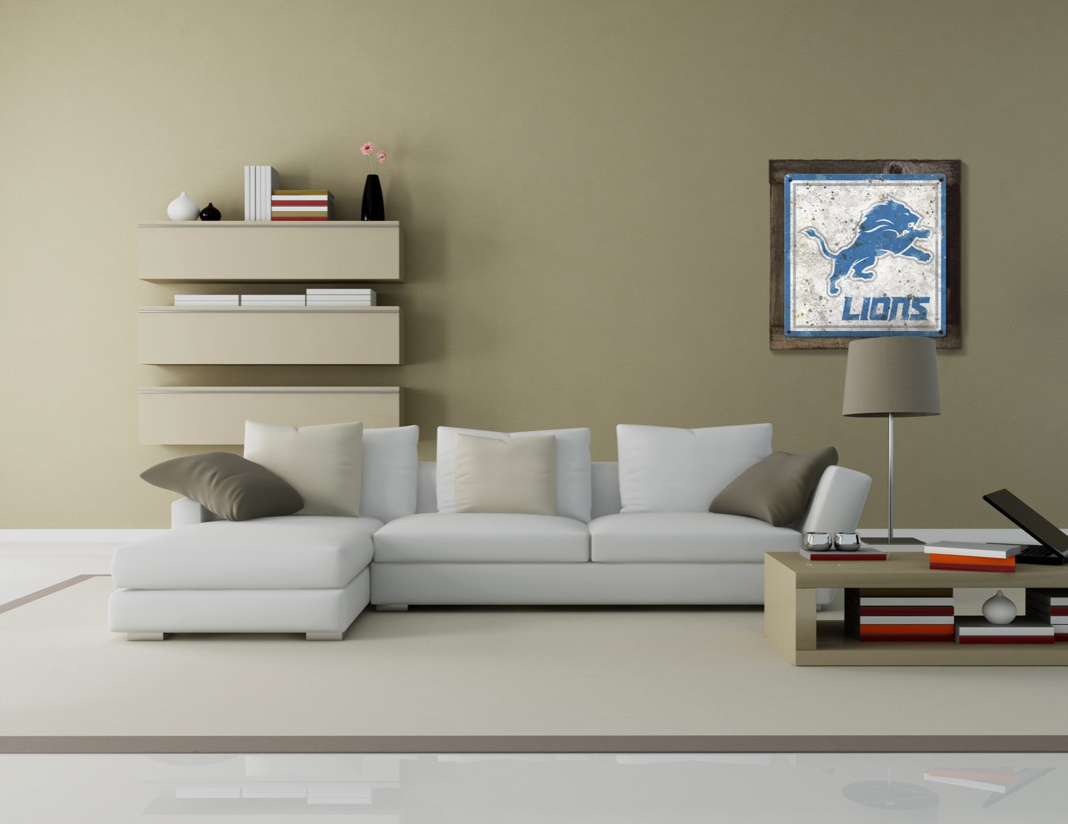 Detroit Lions Wall Art, Metal Sign, NFL