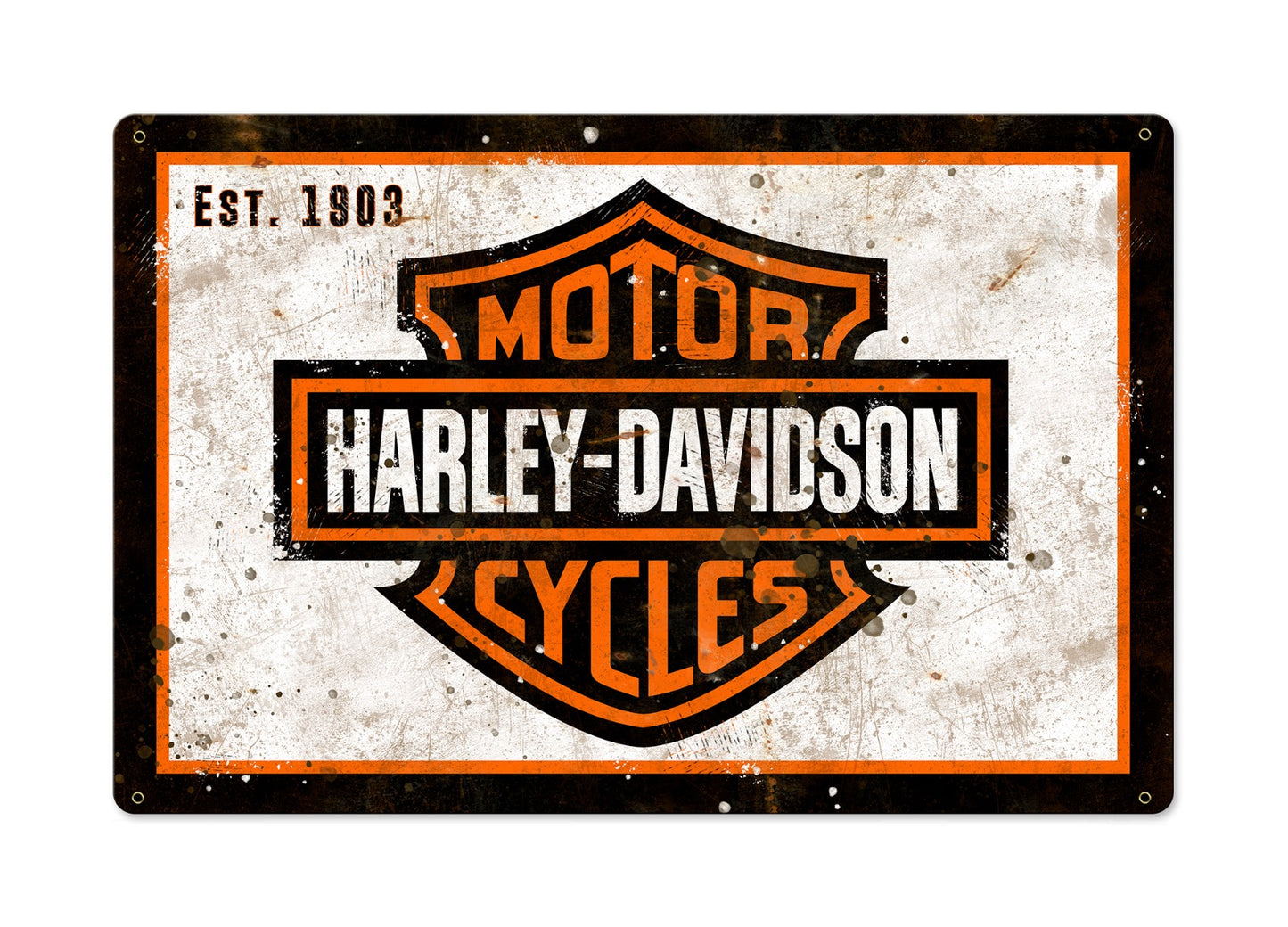 Harley Davidson Wall Art, Metal Sign, Optional Wood Frame