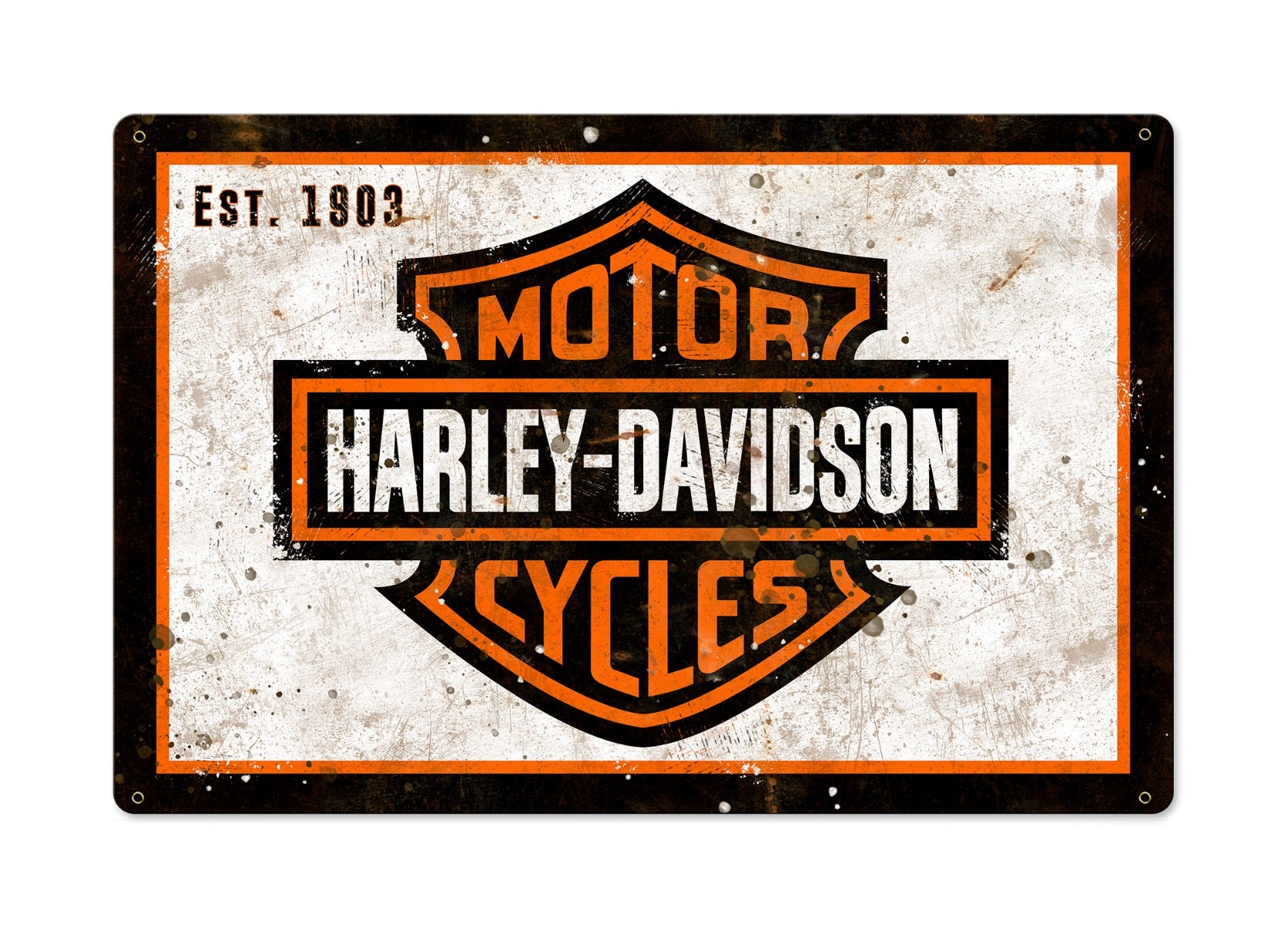 Harley Davidson Wall Art, Metal Sign, Optional Wood Frame