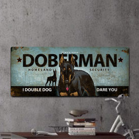 Doberman, Dog, METAL Sign, American Steel, Wall Decor, Wall Art, Vintage