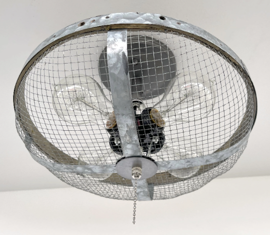 Industrial Farmhouse Screen Flush Mount Ceiling Light