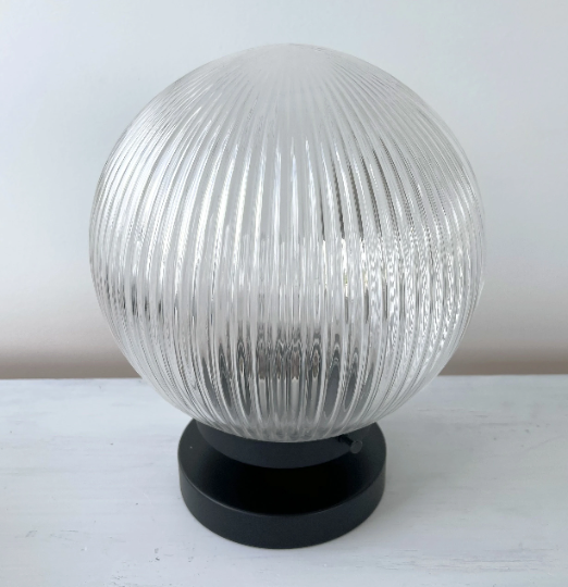 Large Holophane Antique Glass Globe Table Lamp