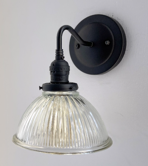 Glass Wall Sconce Light Fixture Factory Holophane Shade