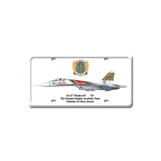 Su-27 Flanker-B, Aviation, License Plate, 6 X 12 Inches