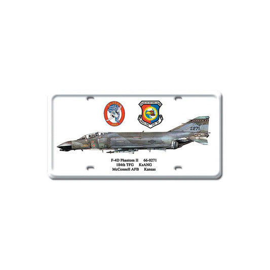 F-4D Phantom II, Aviation, License Plate, 6 X 12 Inches