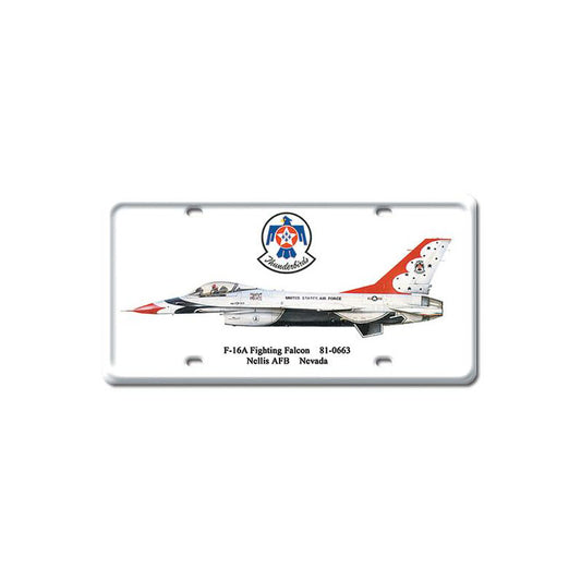 F-16A Fighting Falcon, Aviation, License Plate, 6 X 12 Inches