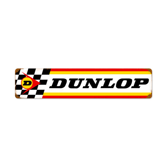 Dunlop, Automotive, Vintage Metal Sign, 28 X 6 Inches