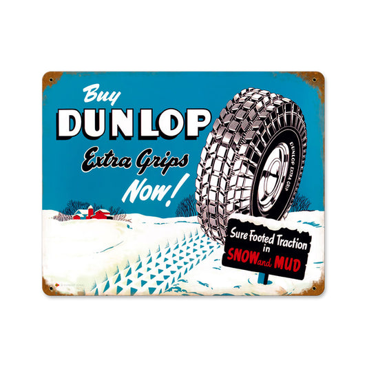 Extra Grip, Automotive, Vintage Metal Sign, 15 X 12 Inches