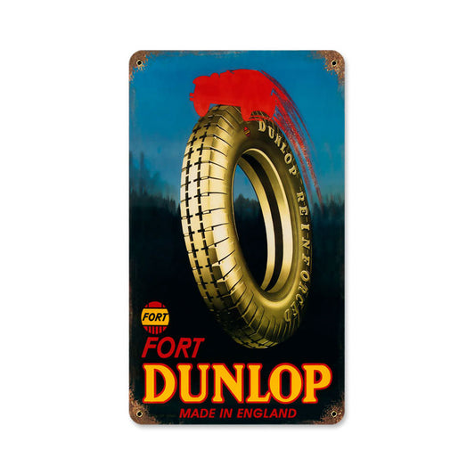 Fort Tire, Automotive, Vintage Metal Sign, 8 X 14 Inches