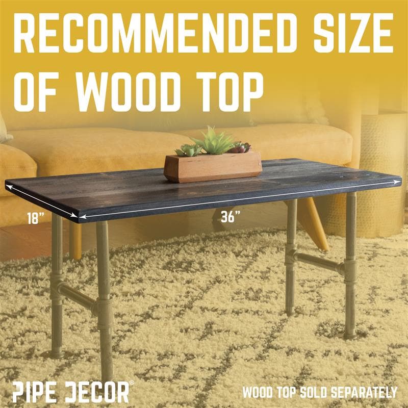 3/4 in. H Round Flange Pipe Kit for Coffee Table/Bench Legs