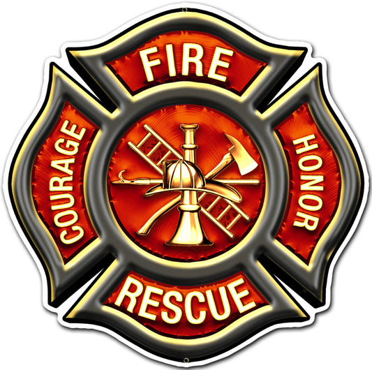 Fire Rescue Emblem, Licensed Products/Erazorbits, PLASMA , 16 X 16 Inches