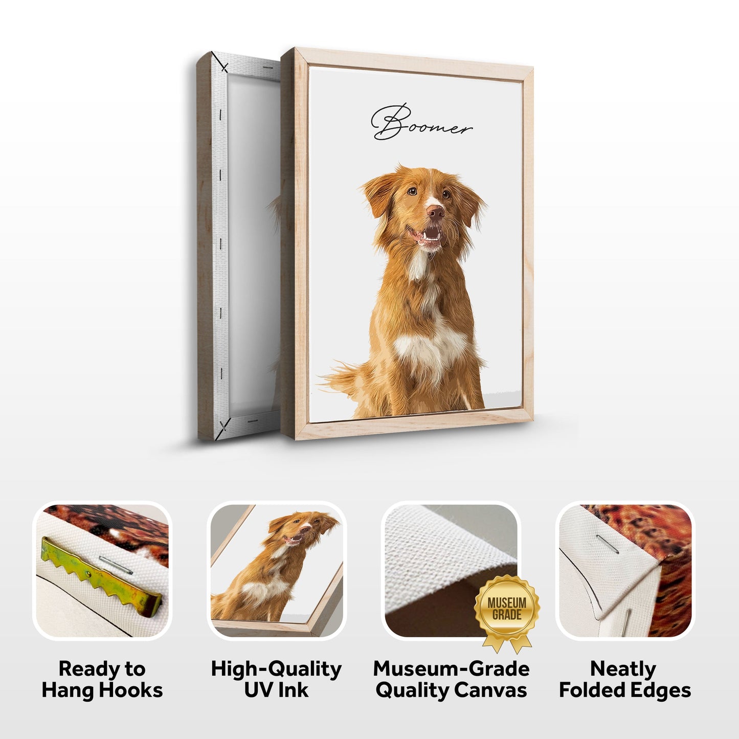 Custom Pet Memorial Portrait Watercolor Sign