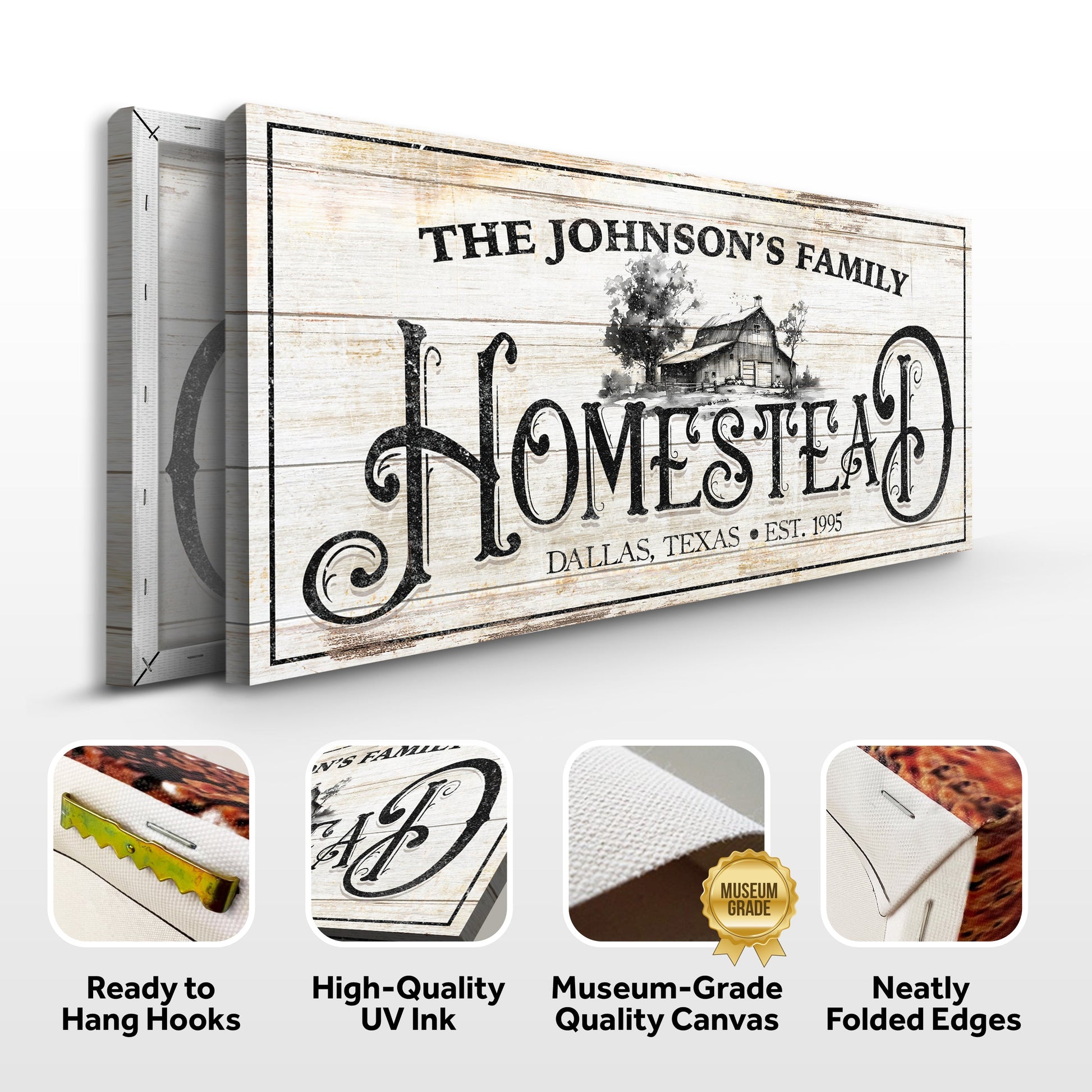 Vintage Farmhouse Homestead Sign