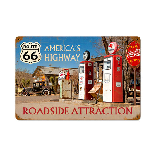 Americas Highway, Automotive, Vintage Metal Sign, 12 X 18 Inches