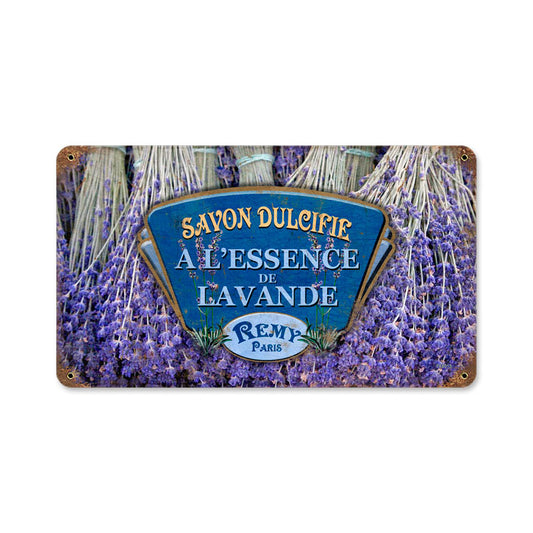 Lavender, Home and Garden, Vintage Metal Sign, 14 X 8 Inches