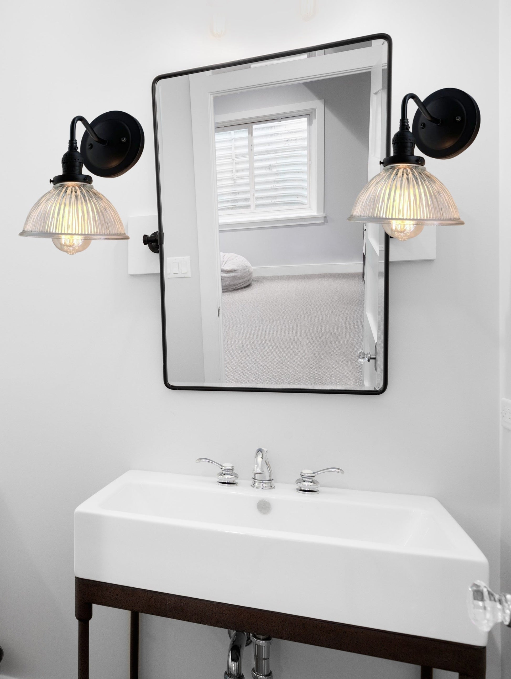 Glass Wall Sconce Light Fixture Factory Holophane Shade