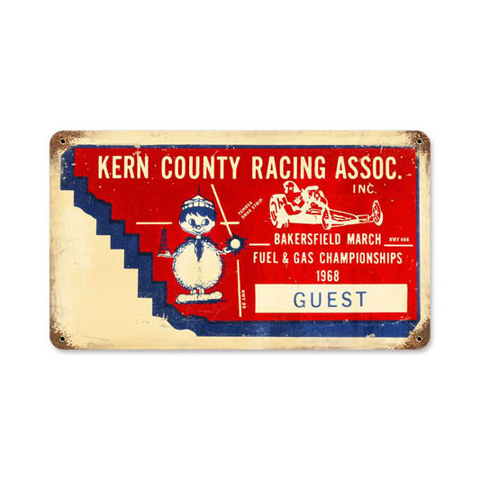 Kern County Ticket, Automotive, Vintage Metal Sign, 14 X 8 Inches
