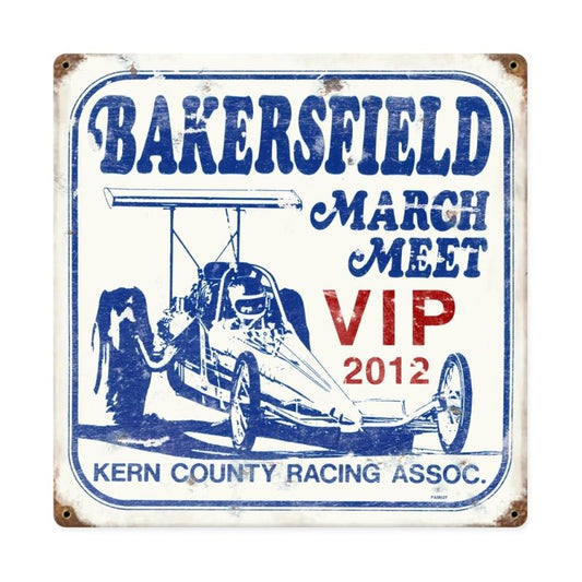 Famosa VIP Bakersfield March Meet, Automotive, Vintage Metal Sign, 12 X 12 Inches