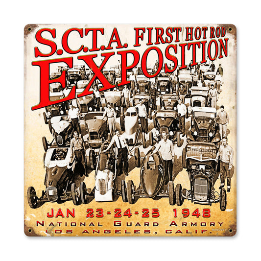 1948 Expo, Automotive, Vintage Metal Sign, 12 X 12 Inches