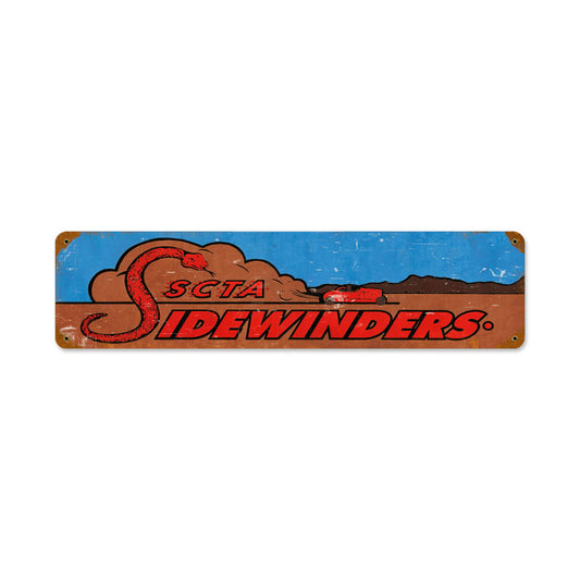 Sidewinders, Automotive, Vintage Metal Sign, 20 X 5 Inches