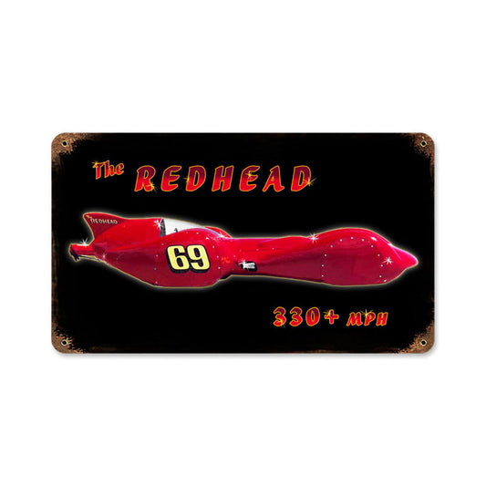 Redhead, Automotive, Vintage Metal Sign, 14 X 8 Inches