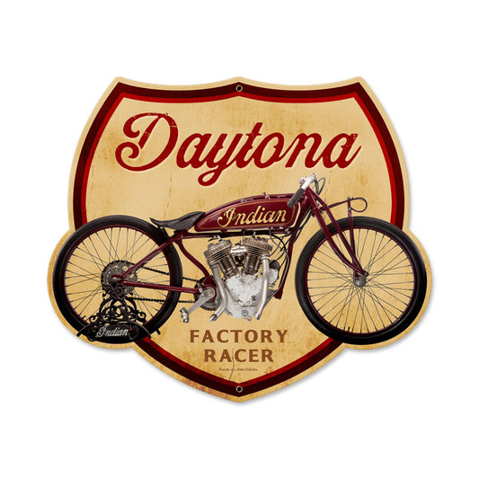 Daytona, Motorcycle, Custom Metal Shape, 17 X 14 Inches