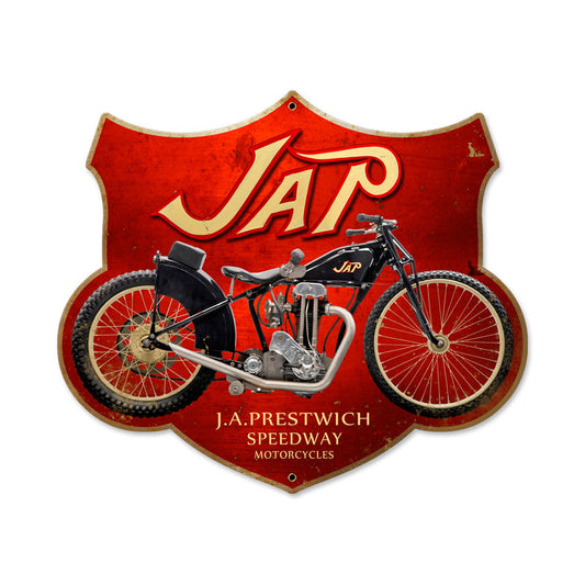 Jap Motorcycle, Motorcycle, Custom Metal Shape, 17 X 15 Inches