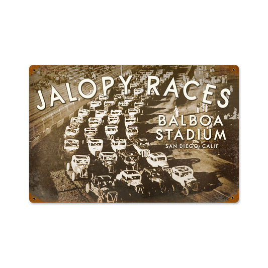 Jalopy, Automotive, Vintage Metal Sign, 18 X 12 Inches