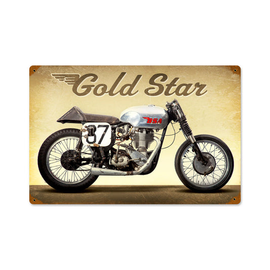 Goldstar, Motorcycle, Vintage Metal Sign, 18 X 12 Inches