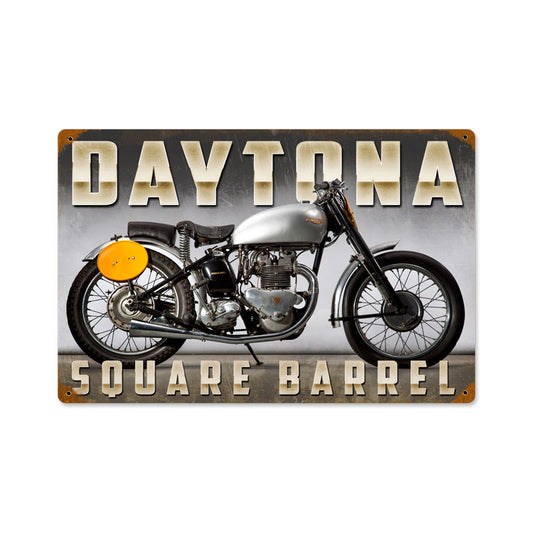 Daytona, Motorcycle, Vintage Metal Sign, 18 X 12 Inches