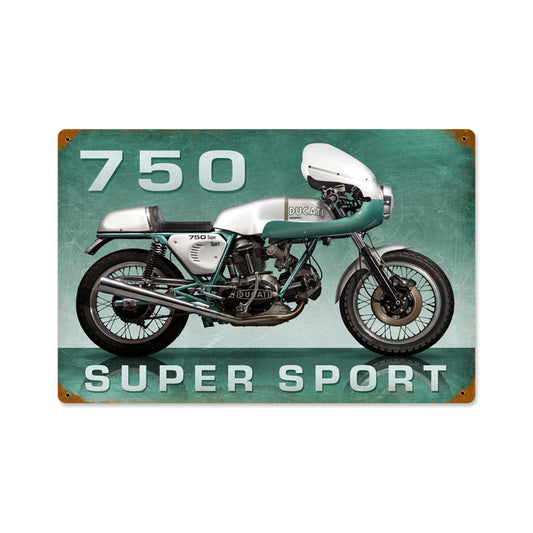 Super Sport, Motorcycle, Vintage Metal Sign, 18 X 12 Inches