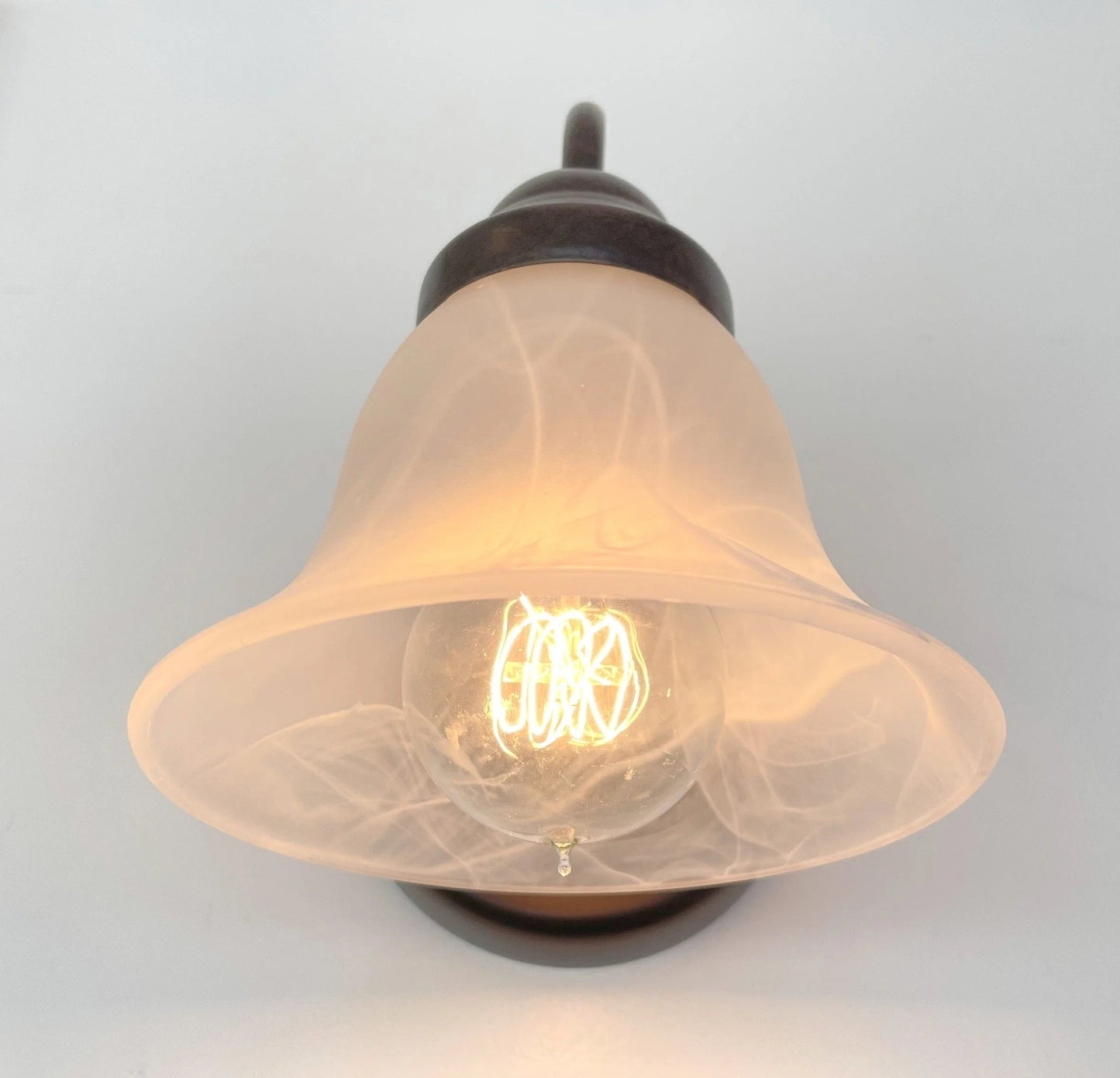 Frosted Milk Glass Wall Light