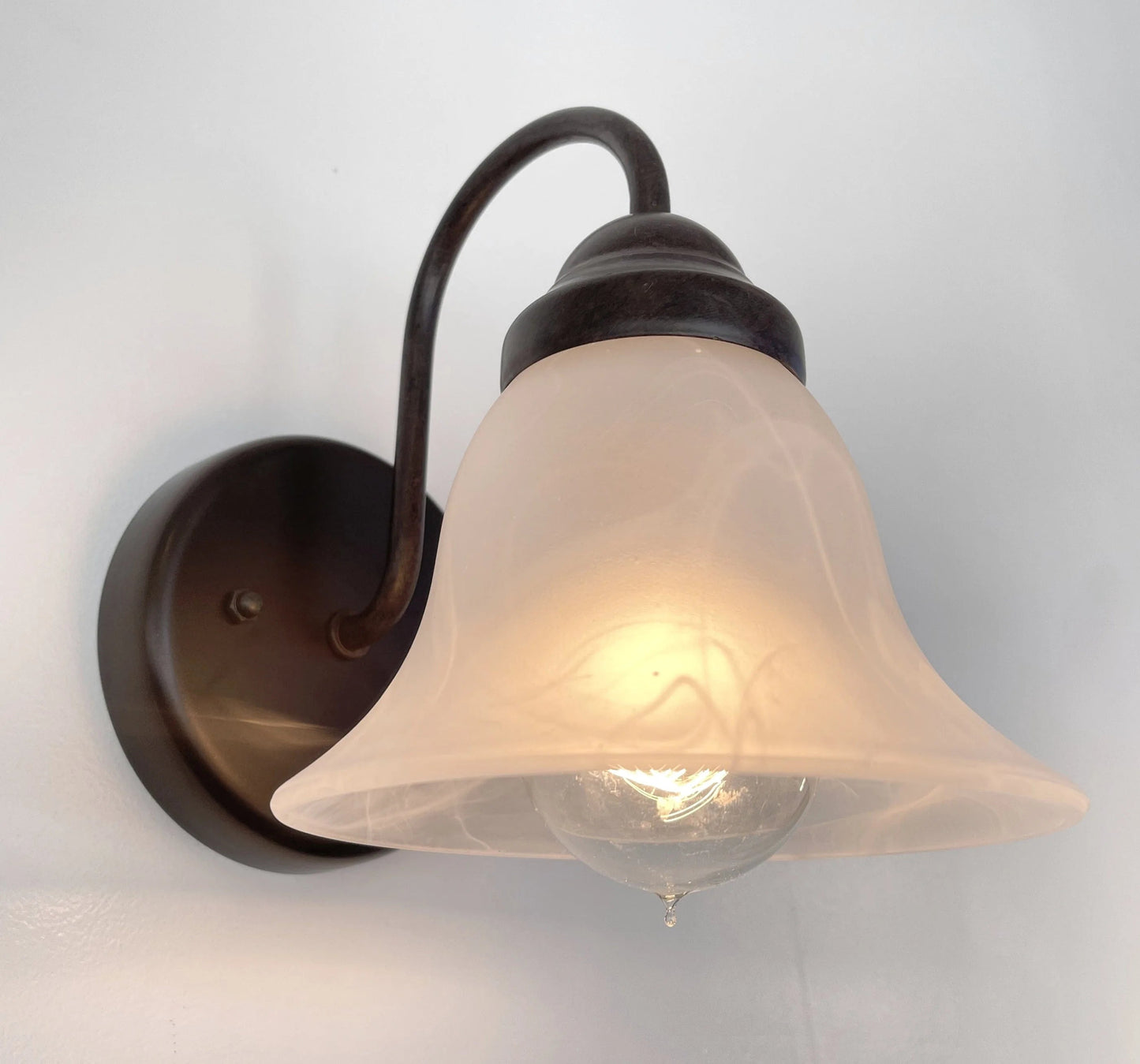 Frosted Milk Glass Wall Light