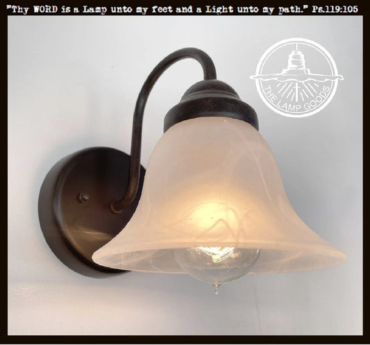 Frosted Milk Glass Wall Light