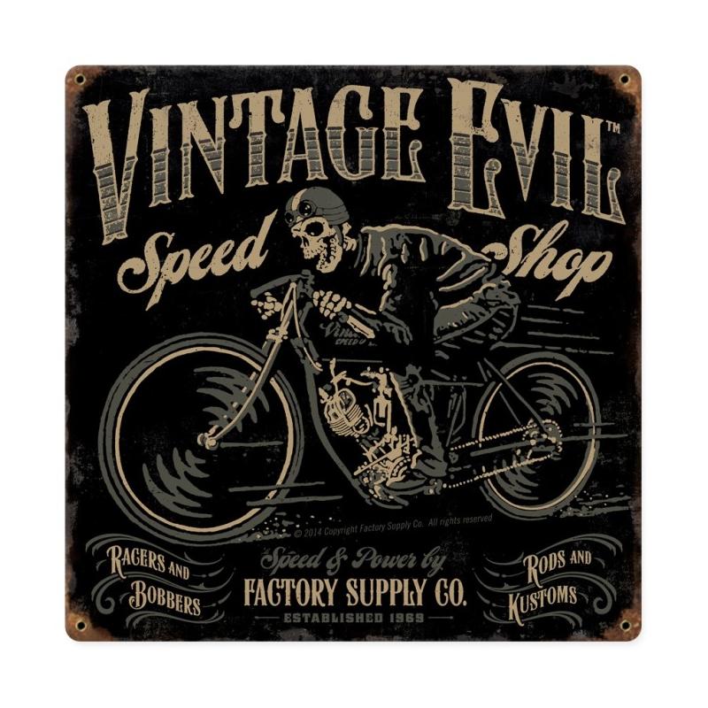 VEO19, Motorcycle, Vintage Metal Sign, 12 X 12 Inches