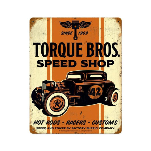 Torque Brothers 32 Coupe 12ƒ?, Automotive, Vintage Metal Sign, 12 X 15 Inches