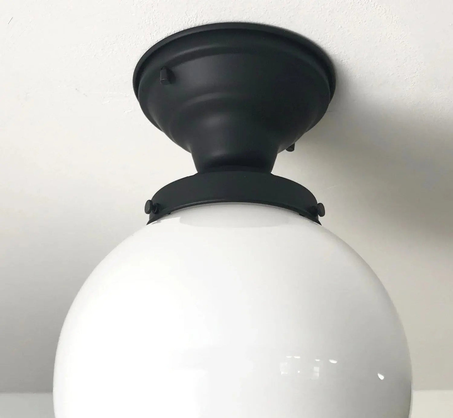 Modern Milk Glass GLOBE Ceiling Light