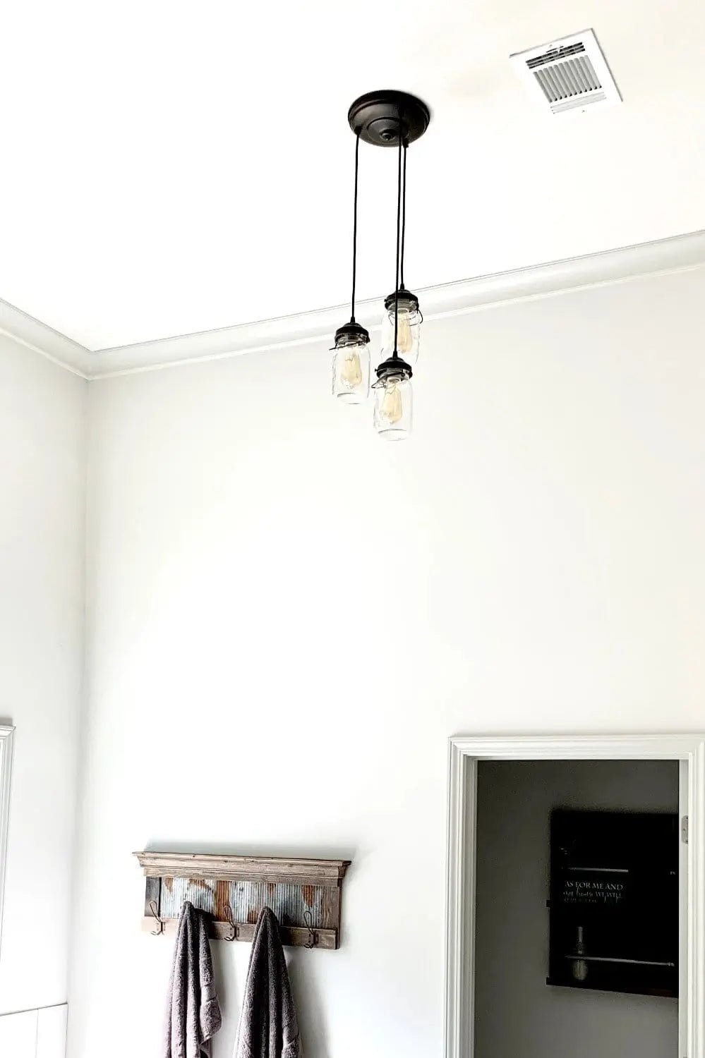 Mason Jar Chandelier Pendant Light Trio