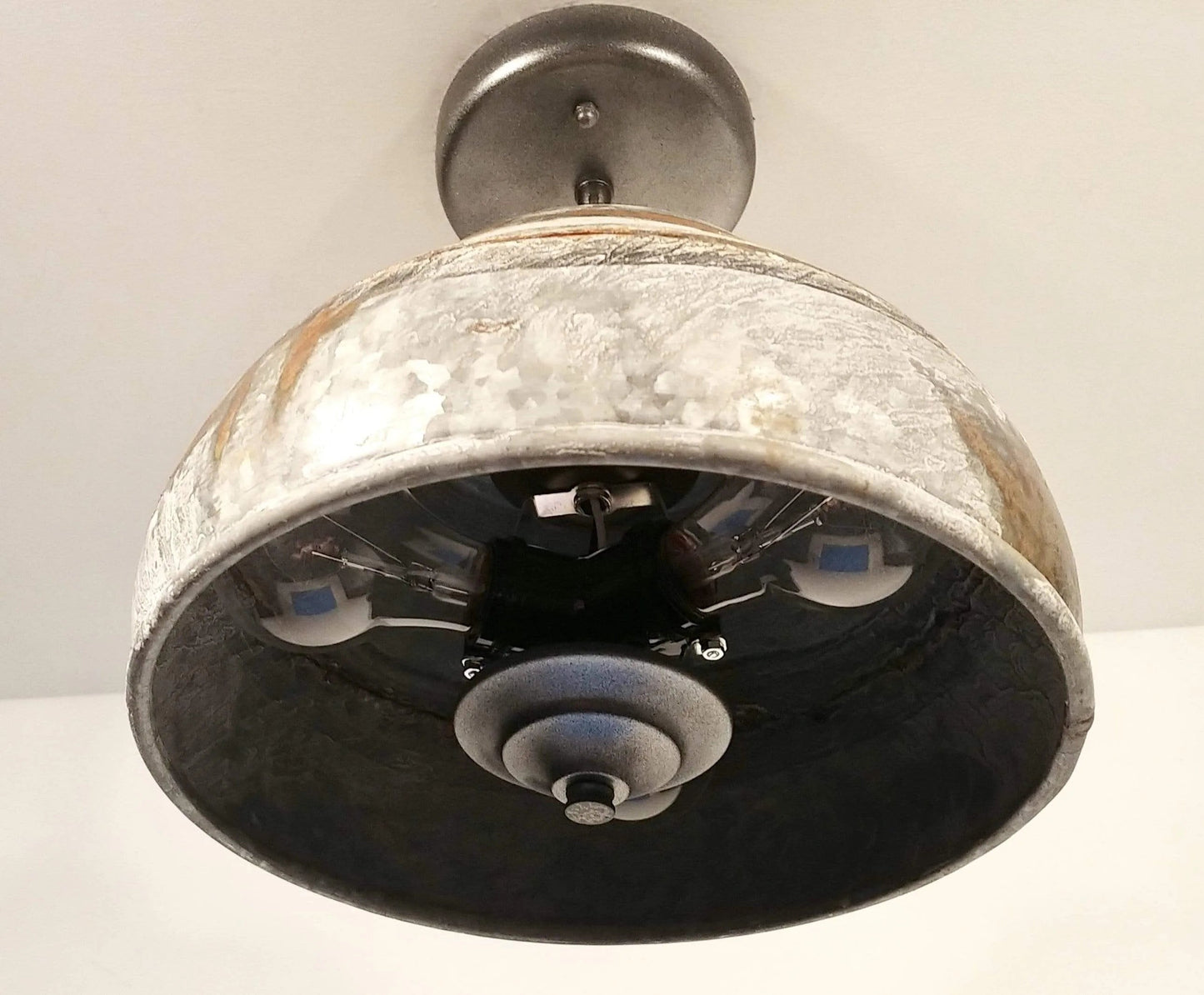 Rustic Bucket Chain Ceiling Light