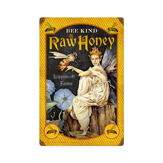 Bee Kind Honey, Food and Drink, Vintage Metal Sign, 12 X 18 Inches