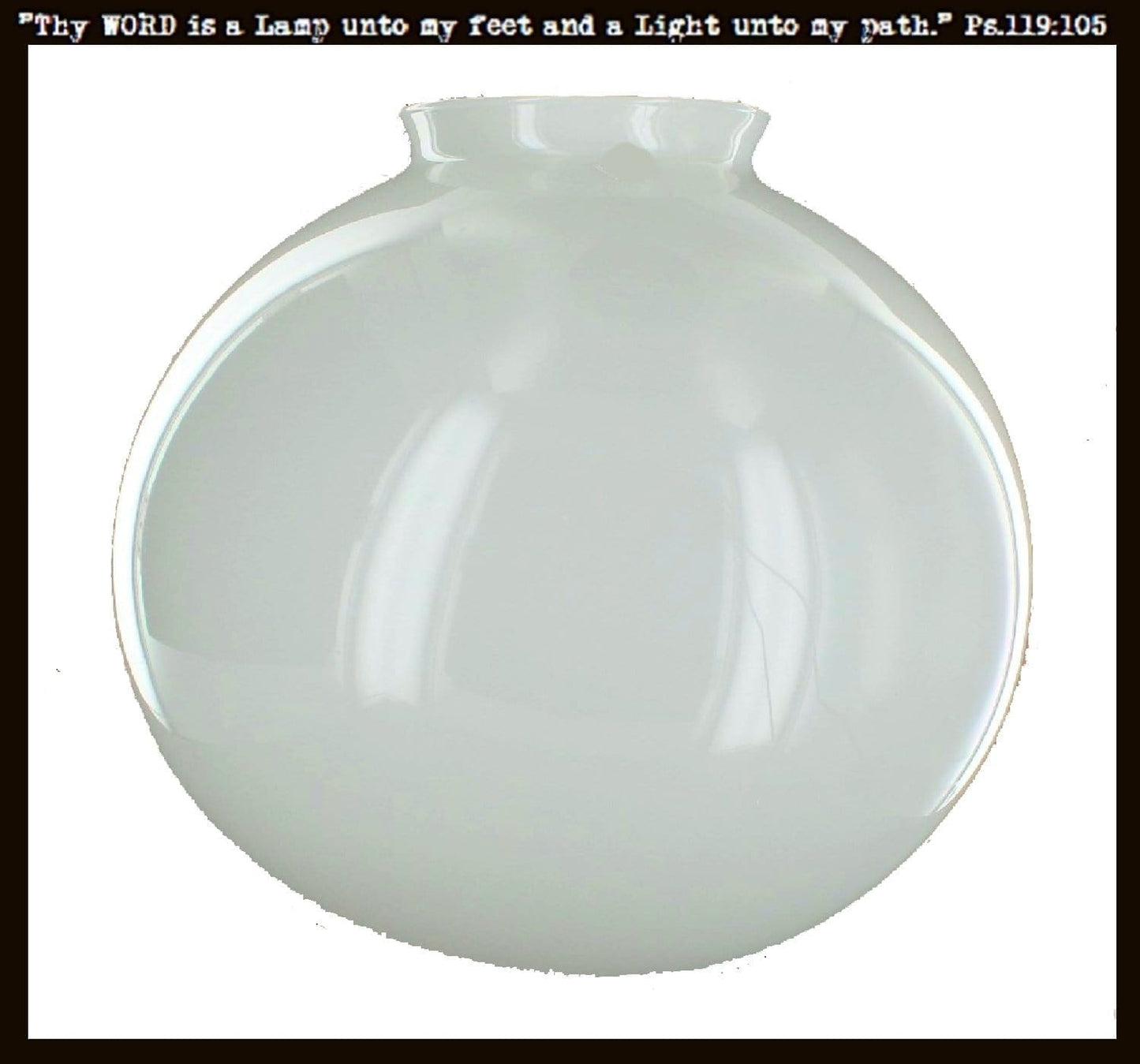 Milk Glass 8" Replacement Globe
