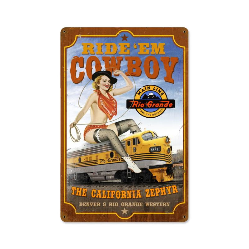 California Zephyr, Metal Sign, Metal Sign, 12 X 18 Inches