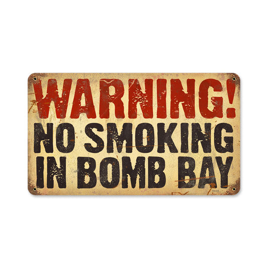 No Smoking, Humor, Vintage Metal Sign, 14 X 8 Inches