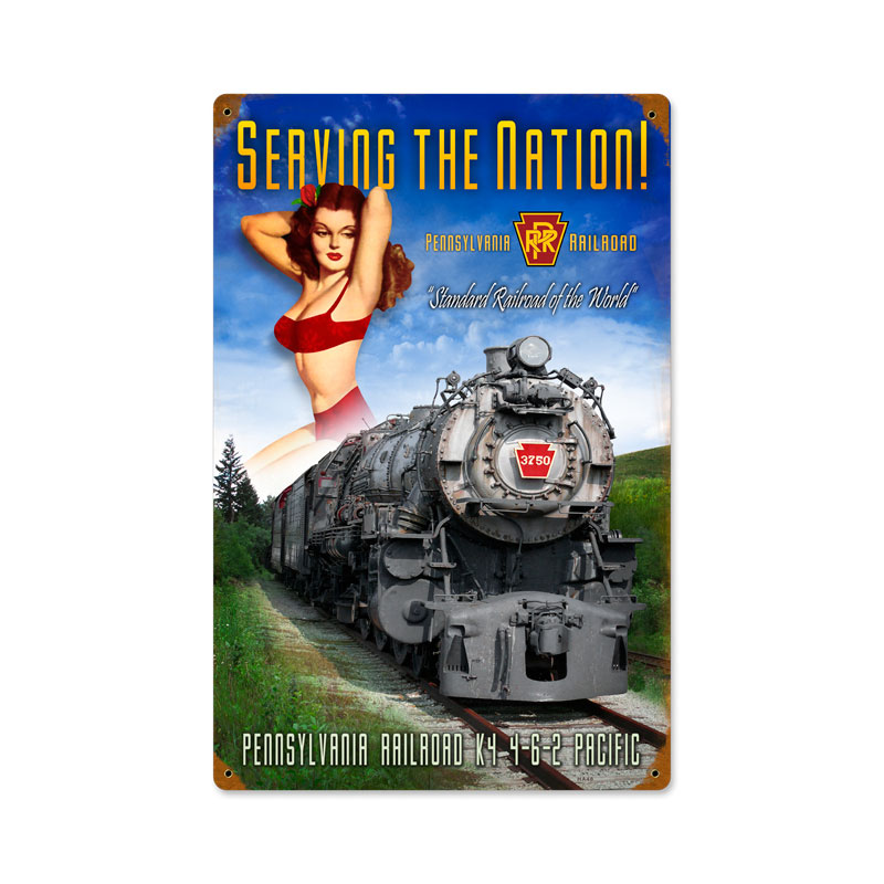 Pennsylvania, Pinup Girls, Vintage Metal Sign, 12 X 18 Inches